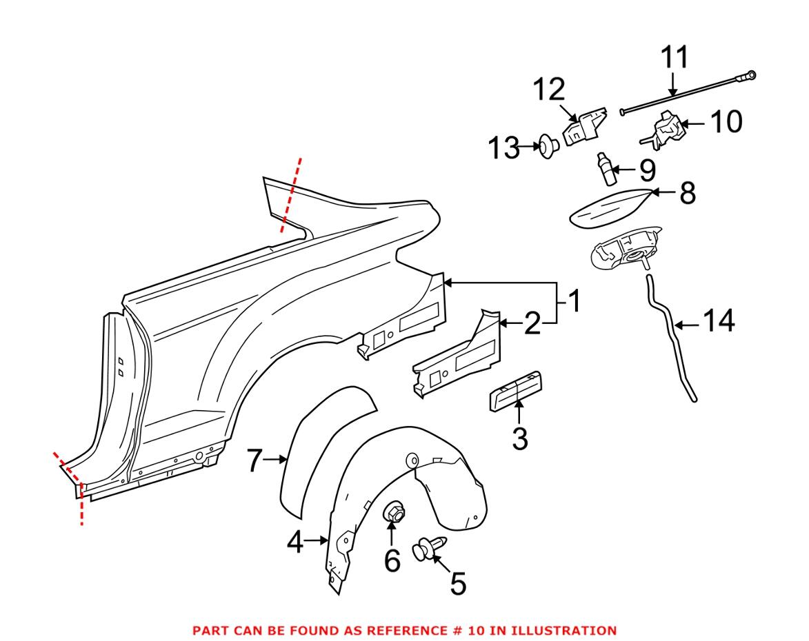 Mercedes Fuel Door Actuator 2048205397